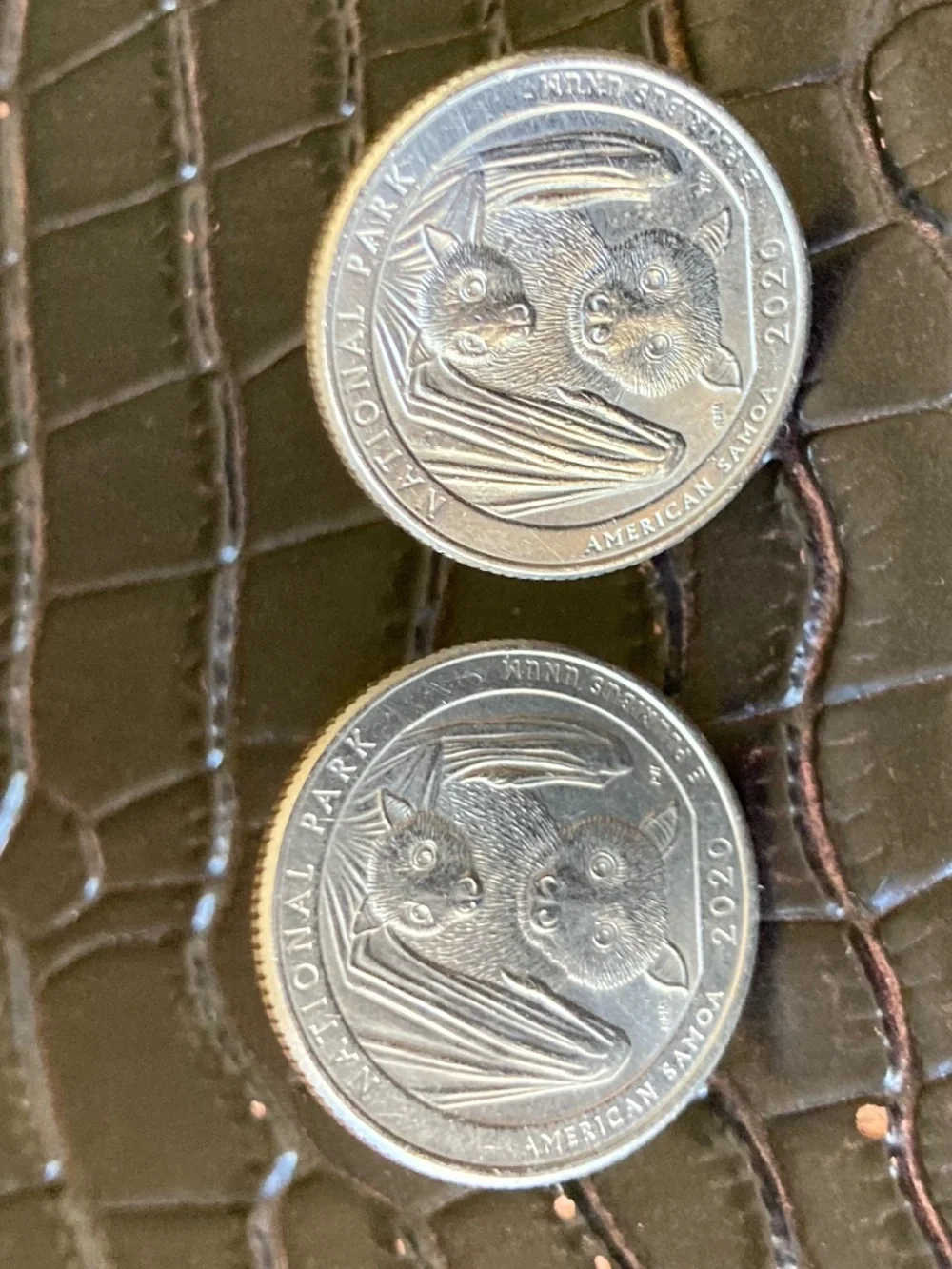 2020 American Samoa Fruit Bat Quarter Cufflinks – Handcrafted Coin Jewellery
